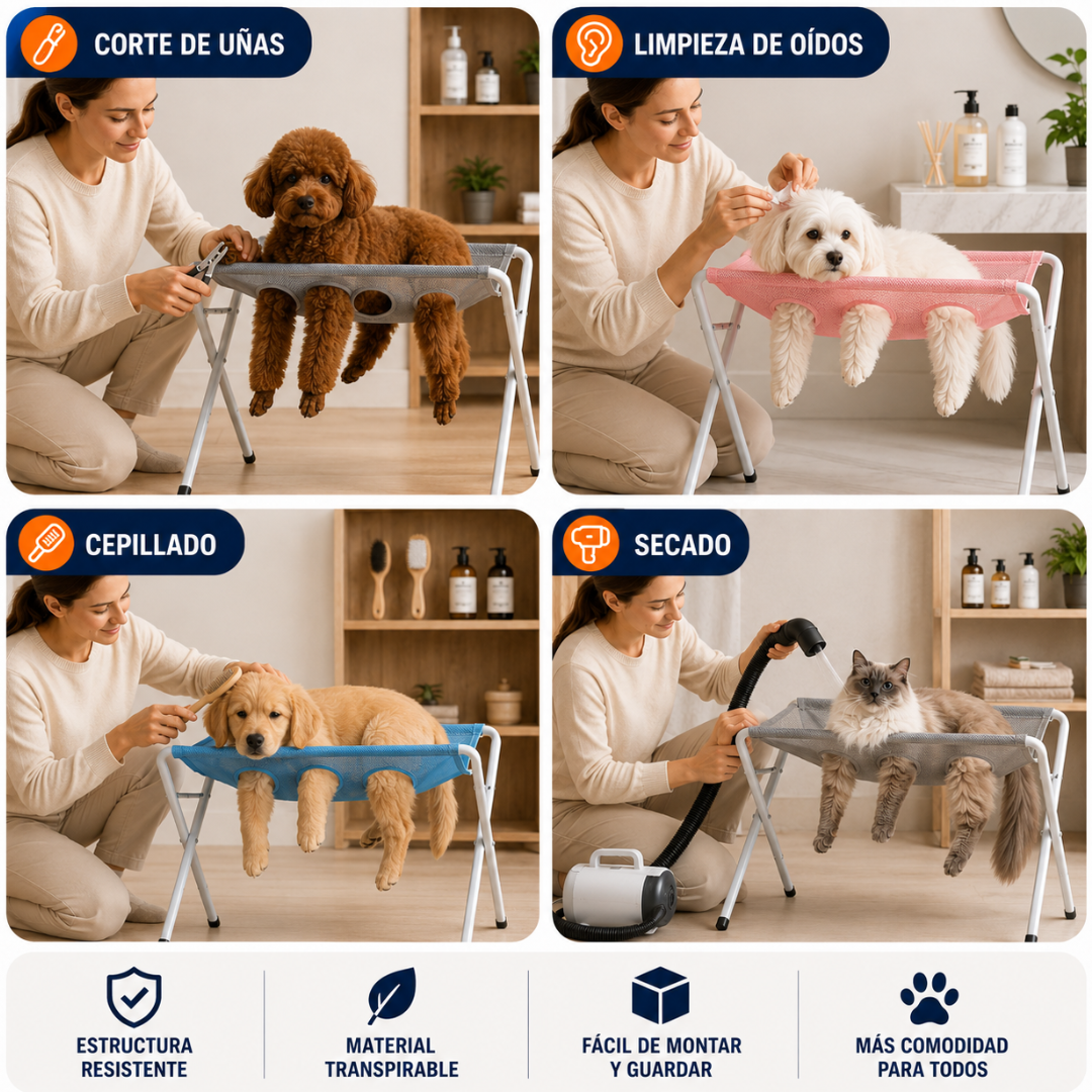 Mesa Plegable de Aseo y Baño para Mascotas
