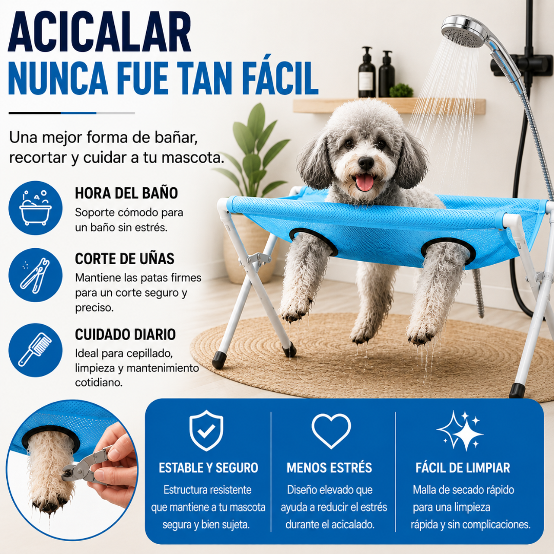 Mesa Plegable de Aseo y Baño para Mascotas